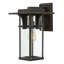 Lanterne murale d'extérieur à fixation simple Manhattan - Verre biseauté transparent-1715960051