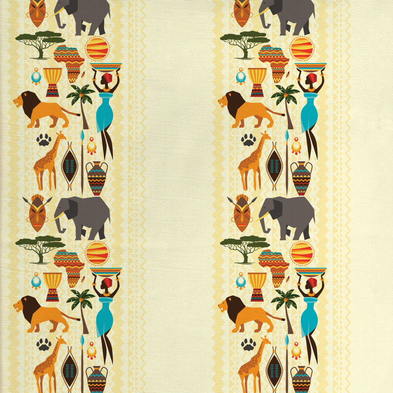 Tissu africain, l 36 po x L 360 po