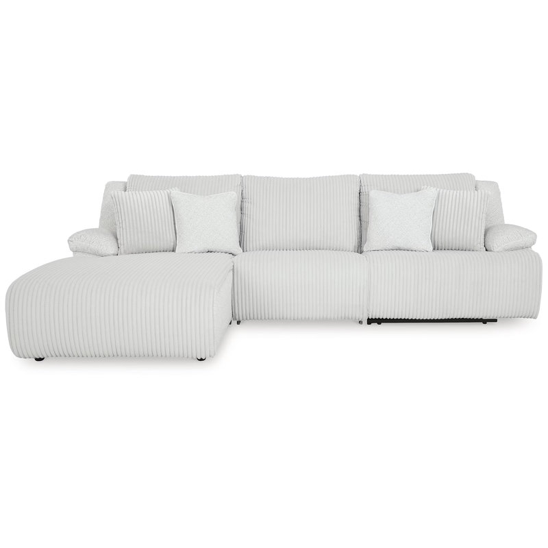 Matherly 3-Piece Sectional Sofa Chaise, Left Hand Facing, White Polyester