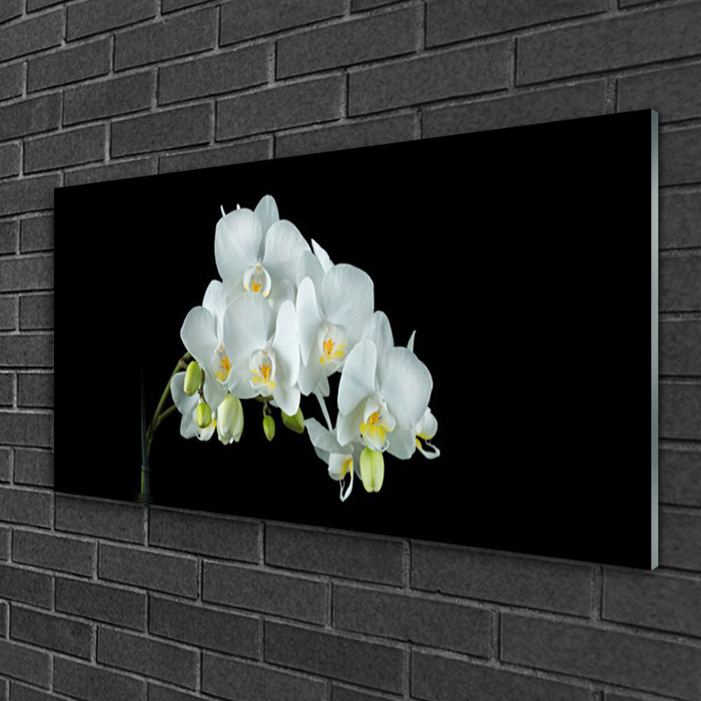 Floral Flowers - Unframed Photograph on Glass