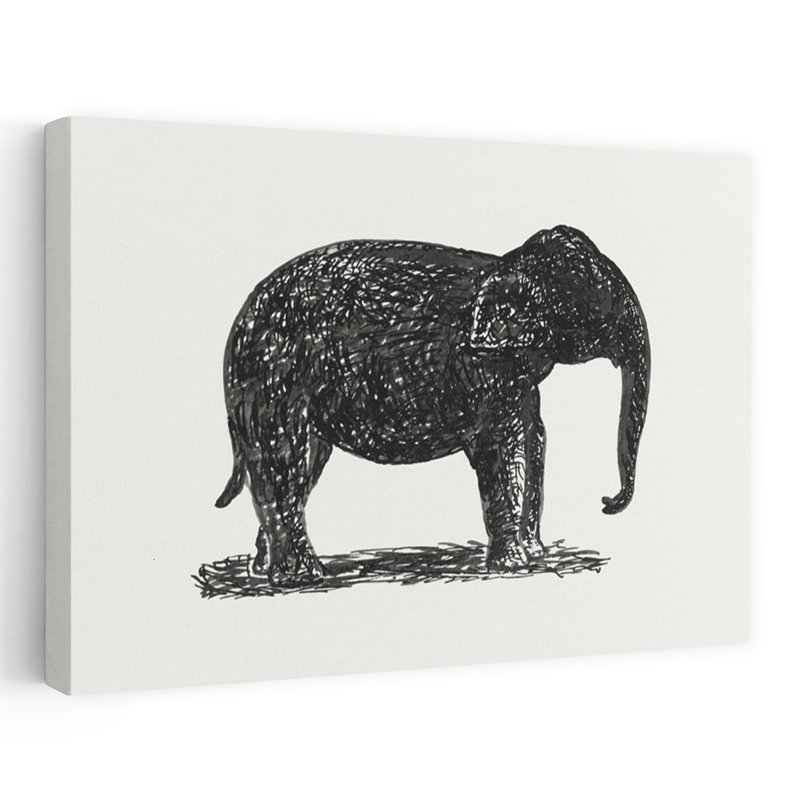 Art contemporain Art éléphant contemporain, H 40 po x l 60 po