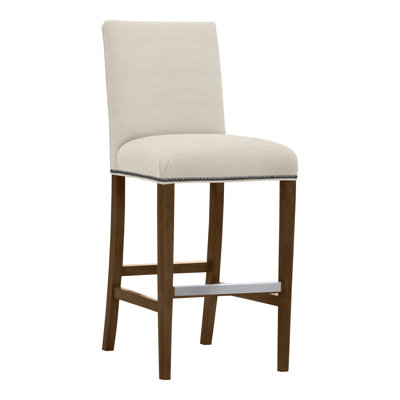 Gin Fizz Upholstered Stool with Solid Wood Frame