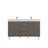 Avalia 60'' Free Standing Double Bathroom Vanity with Solid Surface Top-1210148126