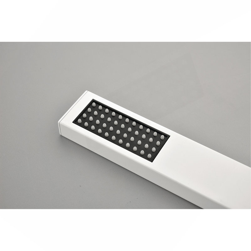 Wall-Mounted Waterfall and Rainfall Shower System, White
