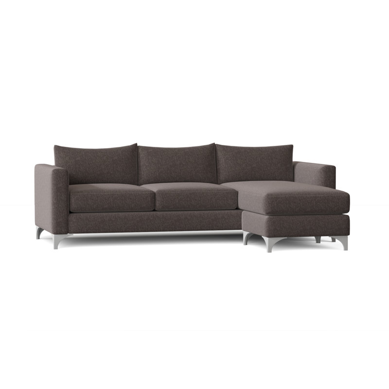 Vess Upholstered Sectional Reversible, Crafty Charcoal