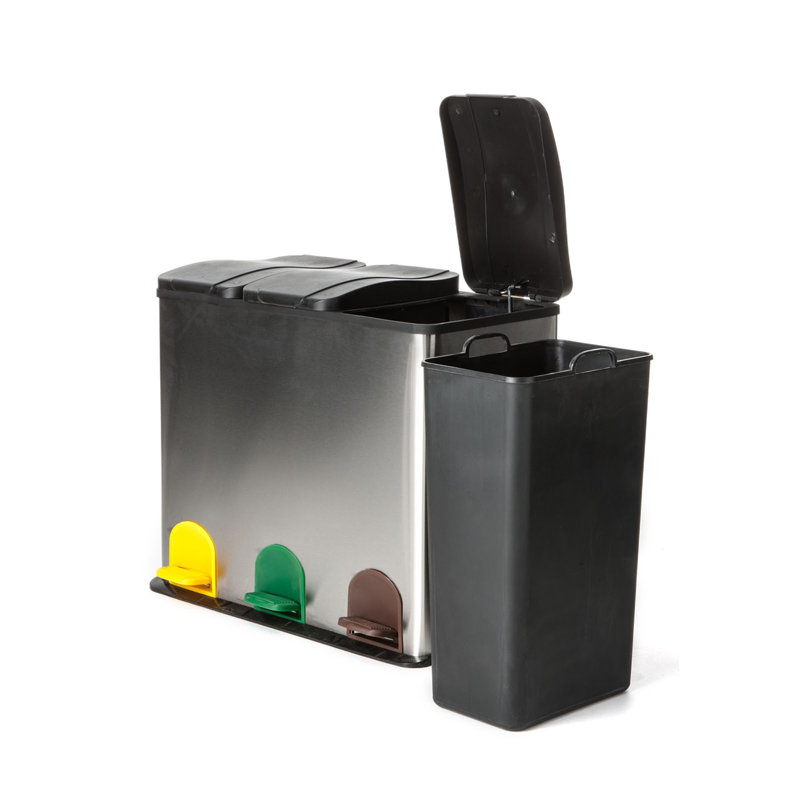 Metal Step On Recycling Bin - 60L