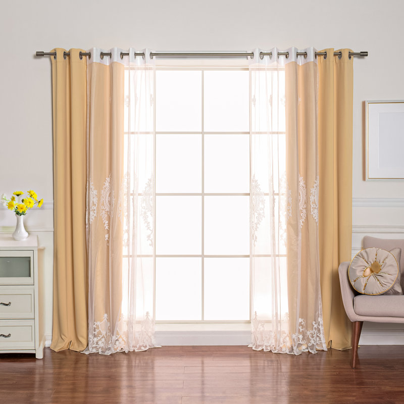 Salomon Blackout Curtain, 52" W x 84" L, Sunlight