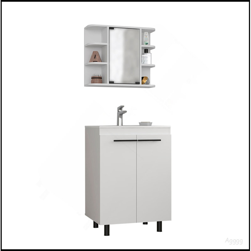 White 2 Piece Bathroom Set