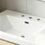 Meuble-lavabo en résine 60 po pour salle de bain, avec lavabos doubles encastrés rectangulaires, trous de robinet de 8 po, comptoir de meuble-lavabo seulement, blanc éclatant