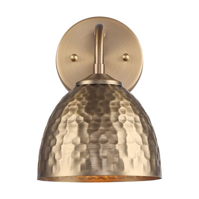 Lesniak 1-Light Wall Sconce in Modern Brass