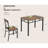 Space-saving Rustic Dining Table Set Mdf Wood Industrial Style For Small Kitchens & Dining Rooms