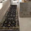 Tapis noir et vert de haute qualité noué à la main