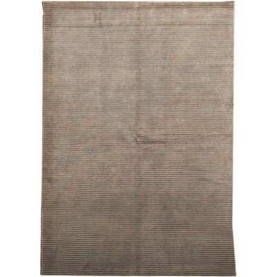 Himalayan Wool Striped Area Rug in Gray