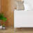 Wall - Mounted Storage Shelf With Hooks And Bench , Modern White Shoe Cabinet Thick Seat Cushion. Helps Keep Entryway Neat Tidy. Spacious Closed For Storing Bags Shoes. Secure Mount Anchor Holes In