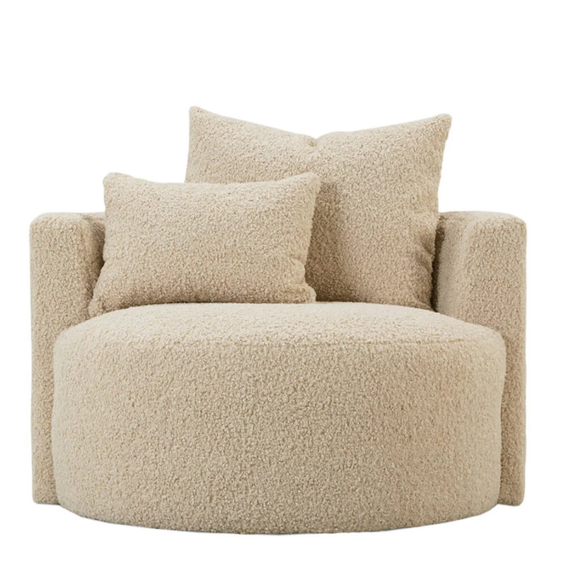 Leander 19" W Polyester Barrel Chair