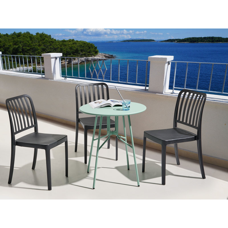 Round 4 - Person 64Cm L Outdoor Bistro Table, Light Green
