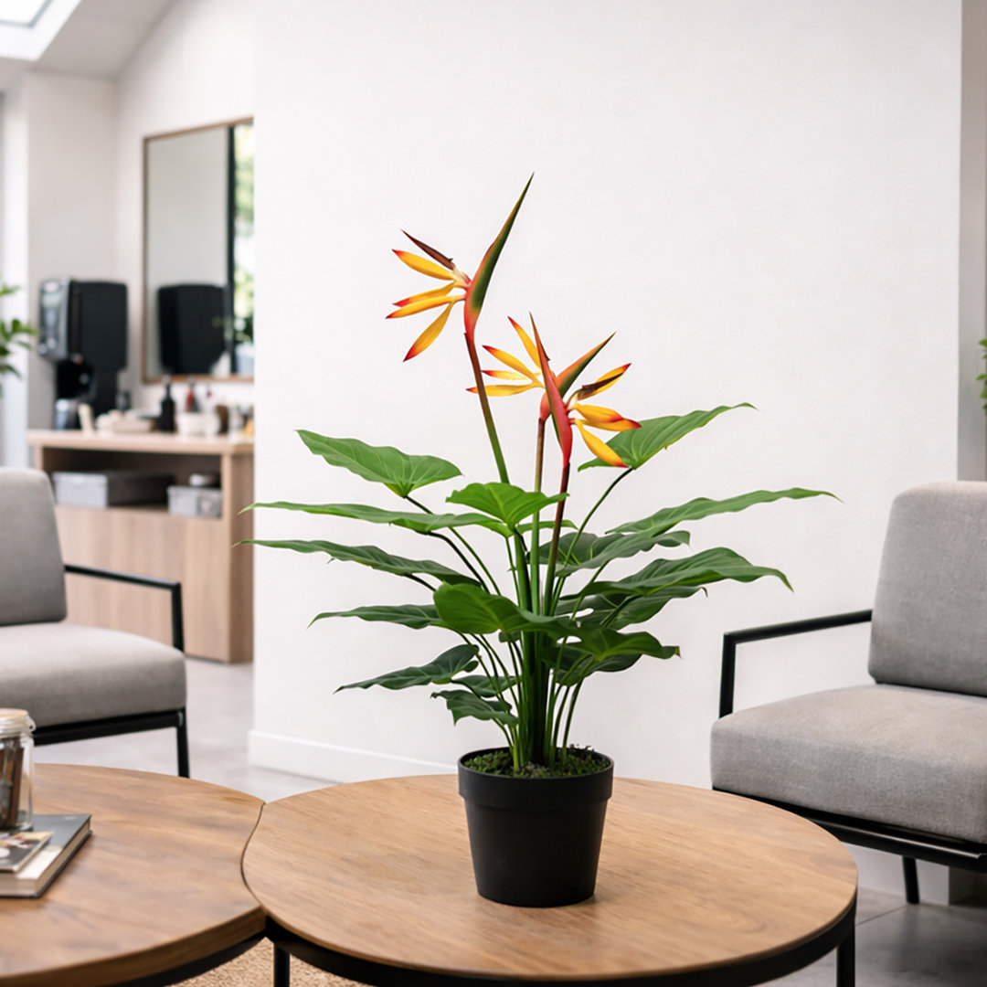 70cm Faux Flowering Plant in Pot Liner