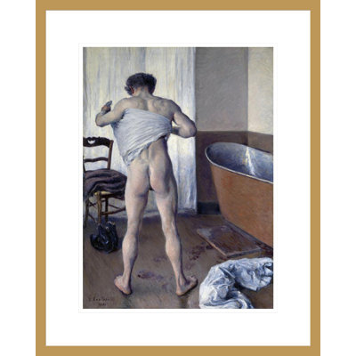 «Man at His Bath» par Gustave Caillebotte - Reproduction giclée encadrée