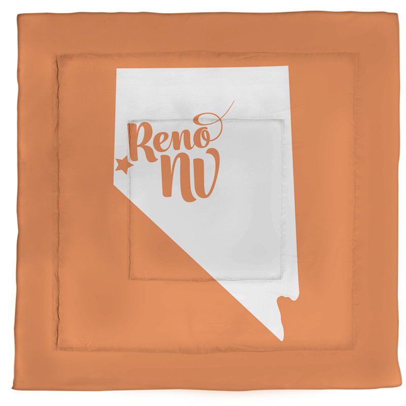 Nevada Polyester Comforter, Queen Comforter, Orange