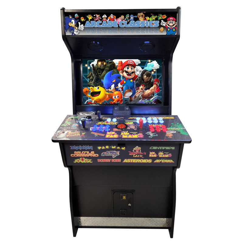 N2fun Mame/Hyperspin 4 Player Plug-in Full Size Arcade Machine with 31000 Games Included
