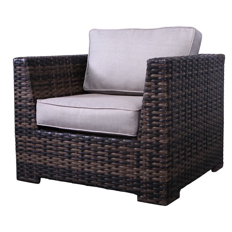 Carmel Rattan Wicker Fully Assembled 6 - Person Seating Group with Cushions