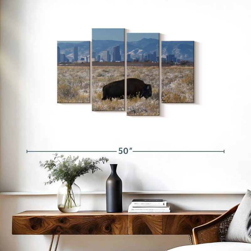 Brampt Denver Bison, 22" H x 36" W