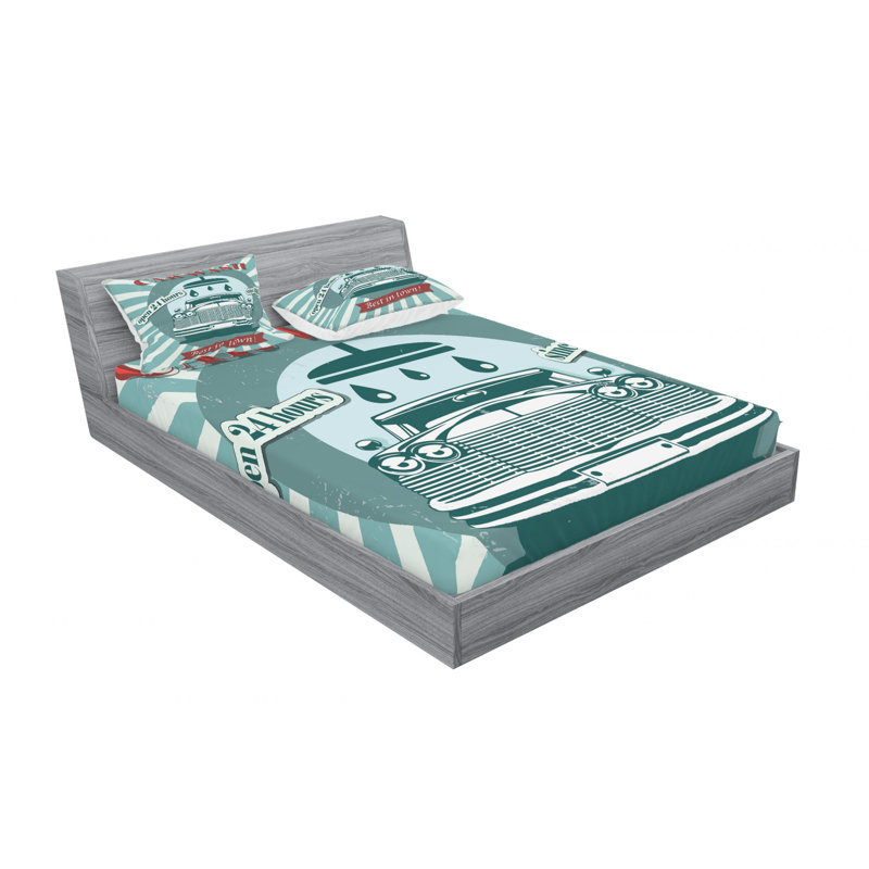 Microfiber Sheet Set, Queen Sheet Set with Fitted Sheet