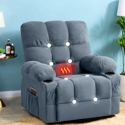 Fauteuil inclinable pour massage, fauteuil pivotant moderne surdimensionné en métal de 350 lb pour la maison