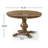 Ailla Round Solid Wood Base Dining Table-1242909451