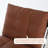 Leather armless chair with soft cushion and metal legs-1915013267