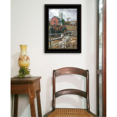 "The Old Tractor" by Ed Wargo, Ready to Hang Framed Print, Black Frame