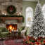 Arbre de Noël moderne enneigé 6 pi avec 1100 pointes-359628460