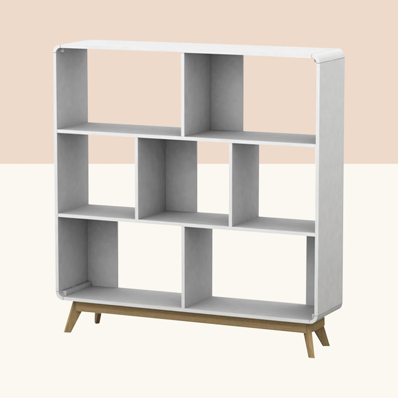 Justine 126cm H x 122cm W Standard Bookcase, White