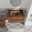Support pour meuble-lavabo mural 30 po, tiroir à fermeture en douceur aux deux tiers, fixation en chêne brun magnificence 30 po, sophistication