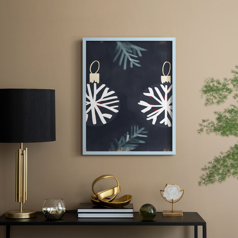 Reproduction encadrée - bois massif, H 11 po x l 9 po, Bleu