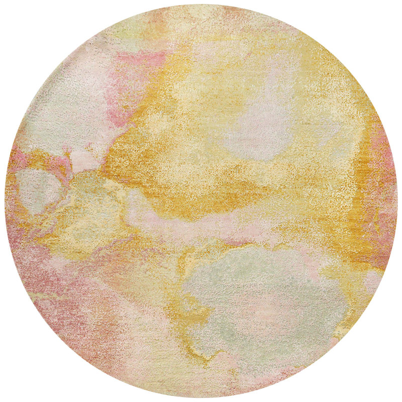 Abstract Area Rug, Round 8'