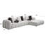 Manilla Ivory White Linen Sectional Sofa W/8 Pillows