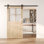 Porte de grange en verre givré non assemblé et non-fini 36 po x 80 po Homacer de 36 po x 80 po Homquer