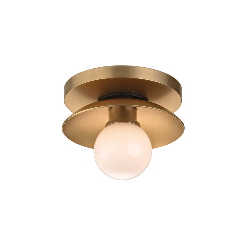 Julien 1 - Light Flush Mounted Sconce, Aged Brass