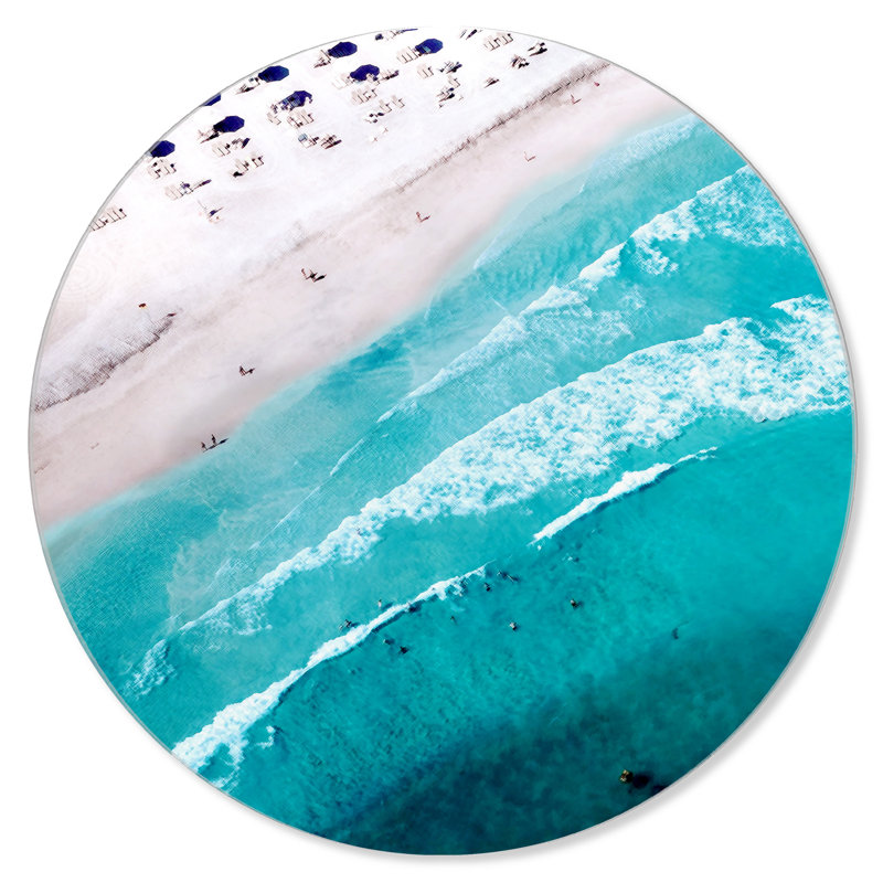 Beach Water Half Round Print by Oliver Gal