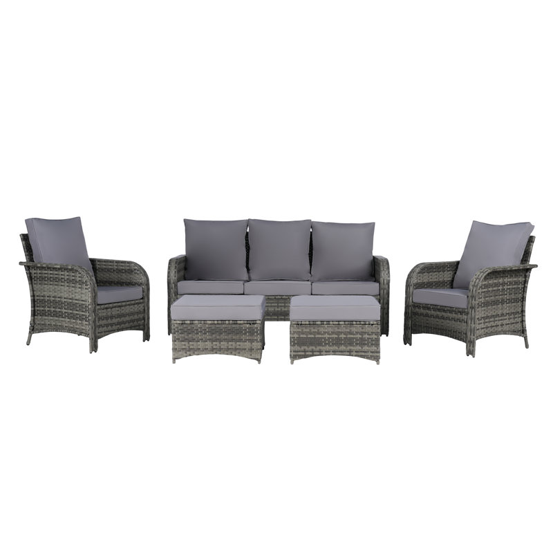 Ensemble de conversation pour 7 personnes, Gris