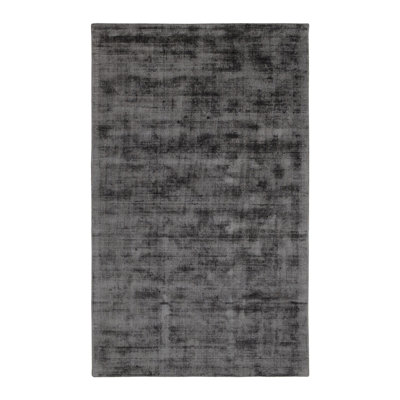 Arlo 2 x 3 Area Rug, Charcoal Gray Viscose, Handcrafted, Non Reversible