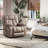41.3" W Microsuede Comfortable Power Lift Reclining Heated Massage Chair with USB and Cup Holders-487475630