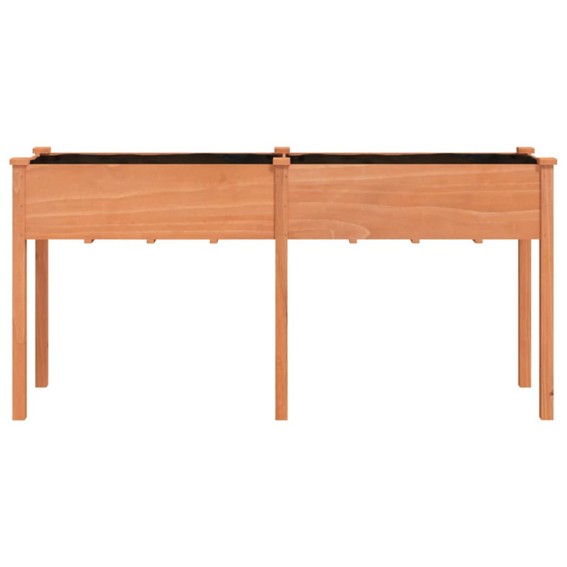 Otterson Wood Planter Box, 29.92" H x 63.39" W x 17.72" D, Brown