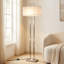 Lampe sur pied colonne traditionnelle en nickel brossé 68 po