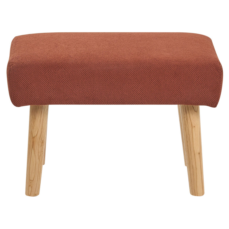 Footstool Takoma Fabric, Orange