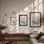Three Sailing Vessels Coastal - Framed Print-700326851-700326860
