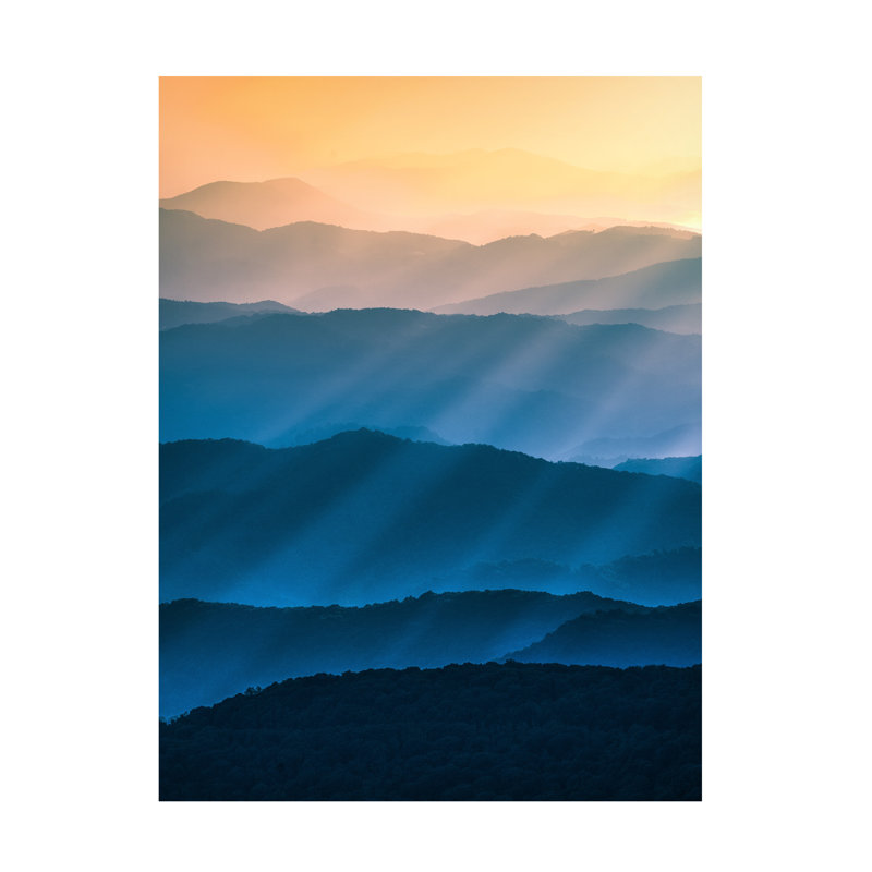 Art mural sur toile tendue - art mural «Light and Layers» de Jared Kreiss pour le salon, la chambre à coucher ou le bureau - 24 x 32