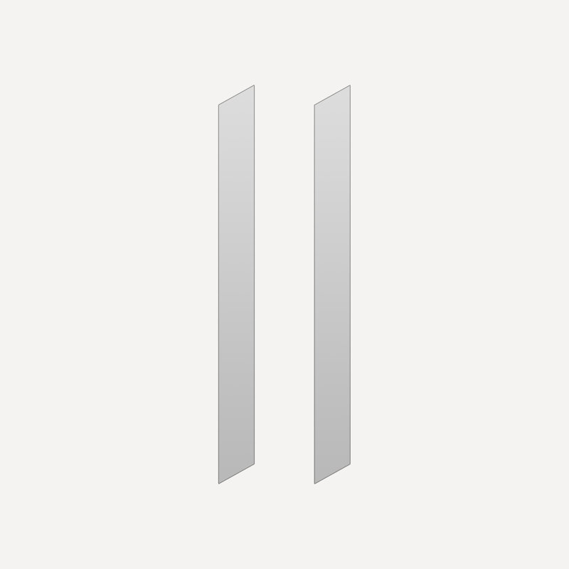 Cabinet Side Kits, Surface-Mount, For M Series Reserve Cabinets, 36" H x 4" W x 0.08" D