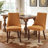 Rayon Cloth Flocking Solid Wood Upholstered Dining Chairs-954652819